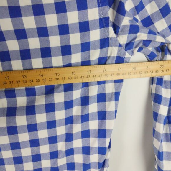 J Crew Oxford Mens Size S Blue and White Checked Button Down Shirt Long Sleeve - Picture 8 of 11